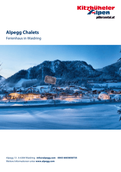 Alpegg Chalets in Waidring