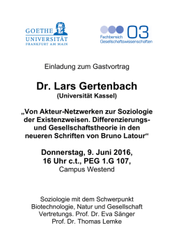 Dr. Lars Gertenbach (Universität Kassel)