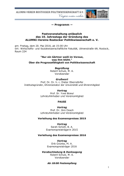 Programm - Universität Rostock