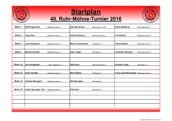 Startplan - MSK Neheim
