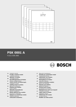 PSK 0001 A - Bosch Security Systems