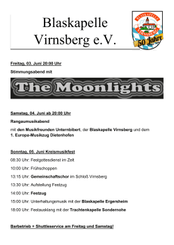 Festprogramm - Blaskapelle Virnsberg