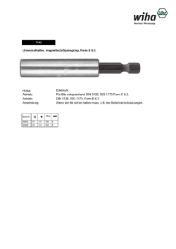 Universalhalter, magnetisch/Sprengring, Form E 6,3. Hülse