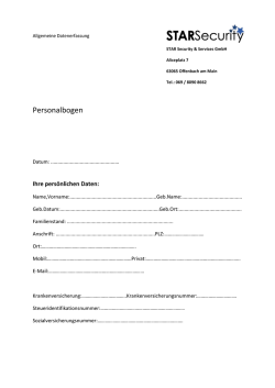 Personalbogen