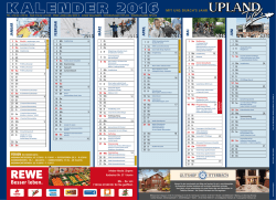Jahreskalender 2016