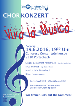 Plakat Konzert 2016.indd - Singgemeinschaft Pörtschach