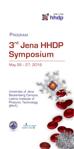 3rd Jena HHDP Symposium - Friedrich-Schiller