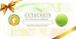 Gutschein - Tennisschule Uwe Ruck