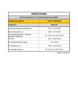 nebentermin - Zulassung Lehramt