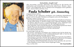 Paula Schober geb. Zimmerling