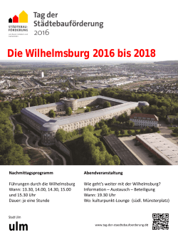 Die Wilhelmsburg 2016 bis 2018