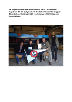 Die Siegercrew des MRV-Wettbewerbes 2015