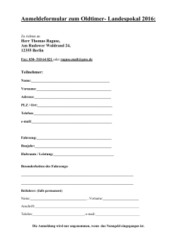 Oldie Landespokal 2016 Anmeldeformular PDF