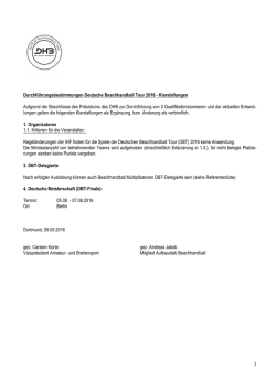 Durchf&uuml;hrungsbestimmungen Deutsche Beachhandball Tour 2016