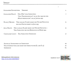 Inhaltsverzeichnis