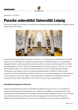 Porsche unterstützt Universität Leipzig