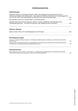 Inhaltsverzeichnis