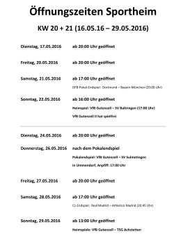 KW 20 + 21 - VfB Gutenzell