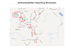 Schönenberg/Hütten Veloprüfung Streckenplan