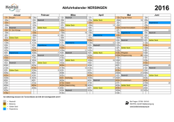 Abfuhrkalender NERSINGEN