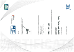 Zertifikat ISO 9001:2008 - von 2016 - 2018