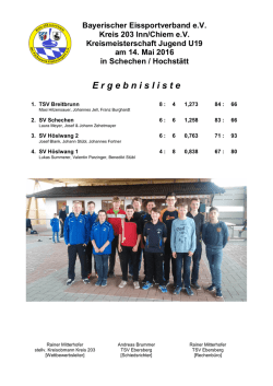 Kreismeisterschaft Jugend U19 Sommer 2016