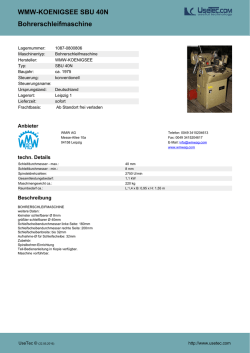 Bohrerschleifmaschine - WMW