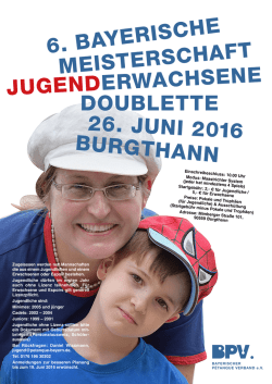 Einladung  - Bayerischer P&eacute;tanque Verband