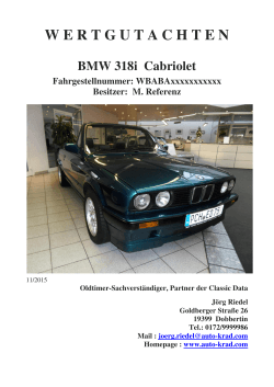 BMW 318i Cabriolet - Automobil- und Kradservice Jörg Riedel