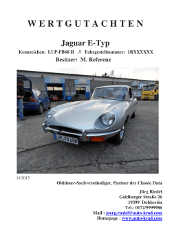 Jaguar E-Typ - Automobil- und Kradservice Jörg Riedel