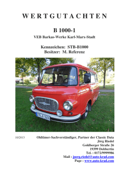 Barkas B 1000-1 - Automobil- und Kradservice Jörg Riedel