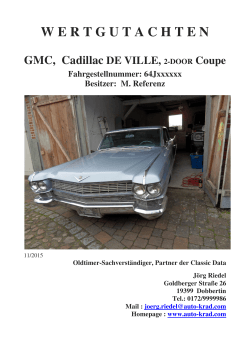 GMC Cadillac DE VILLE - Automobil- und Kradservice Jörg Riedel