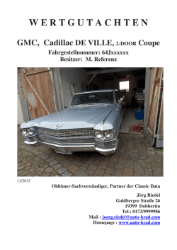 GMC Cadillac DE VILLE - Automobil- und Kradservice J&ouml;rg Riedel
