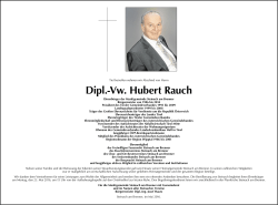Dipl.-Vw. Hubert Rauch
