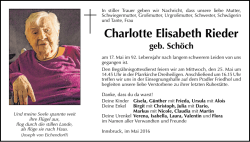 Charlotte Elisabeth Rieder