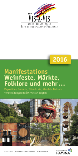 Manifestations Weinfeste, Märkte, Folklore und mehr … 2016
