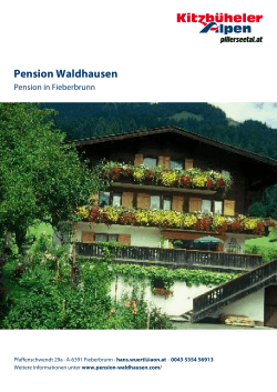 Pension Waldhausen in Fieberbrunn