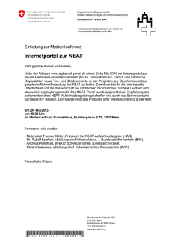 Internetportal zur NEAT - Der Bundesrat admin.ch