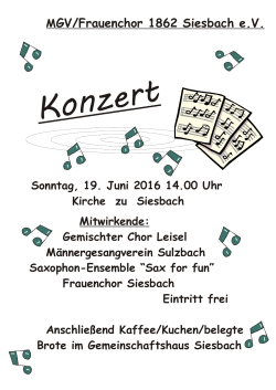 MGV/Frauenchor Konzert 19.06.2016