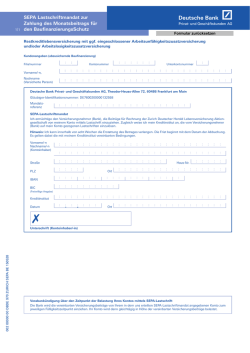 SEPA Lastschriftmandat zur Zahlung des