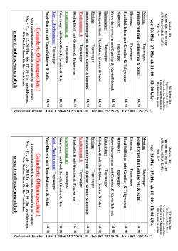 Wochenmenu 23.05 -27.05.2016 KW21 - ASM