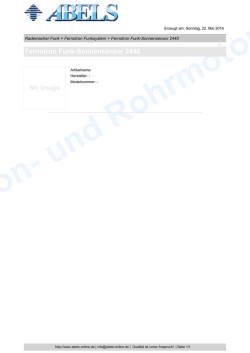 Fernotron Funk-Sonnensensor 2440 - Abels
