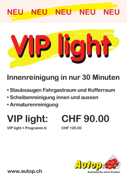 VIP light: CHF 90.00