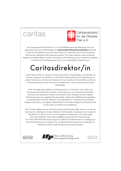 Ausschreibung - Caritasverband für die Diözese Trier eV