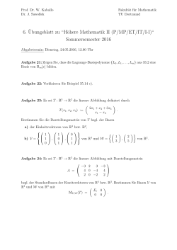 Blatt 6 - Fakultät für Mathematik