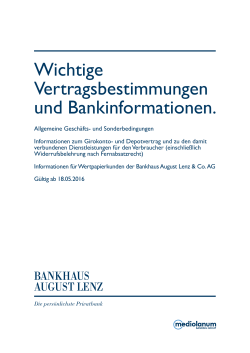 AGB – Allgemeine Geschäfts- und Sonderbedingungen ab 18.05.2016