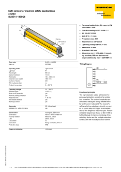 light screen for machine safety applications