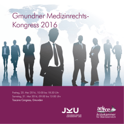 Gmundner Medizinrechts- Kongress 2016