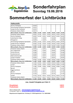 Fahrplan - Oberberg