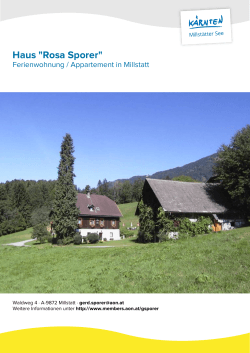 Haus "Rosa Sporer" in Millstatt